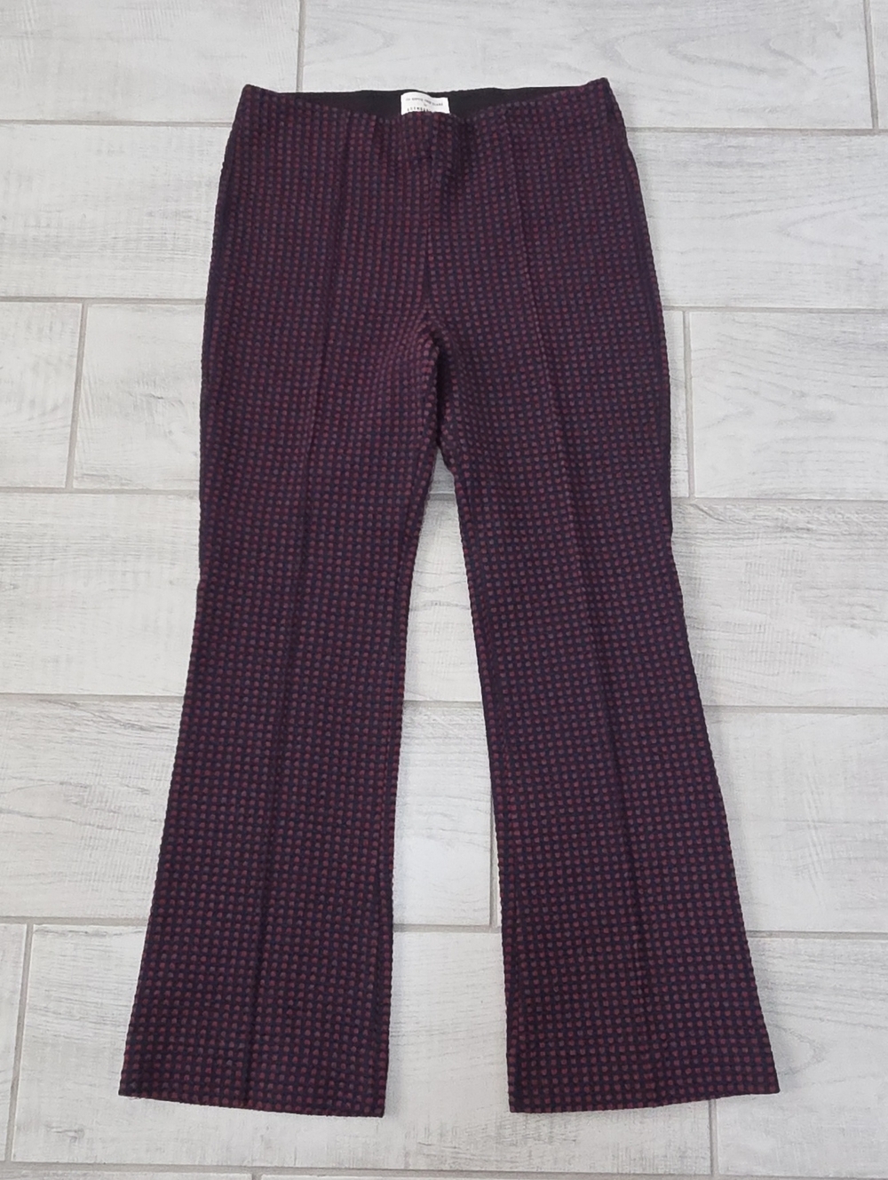 Anthropologie The Essential Crop Flare Women's Size 8 Pull On Checkers
